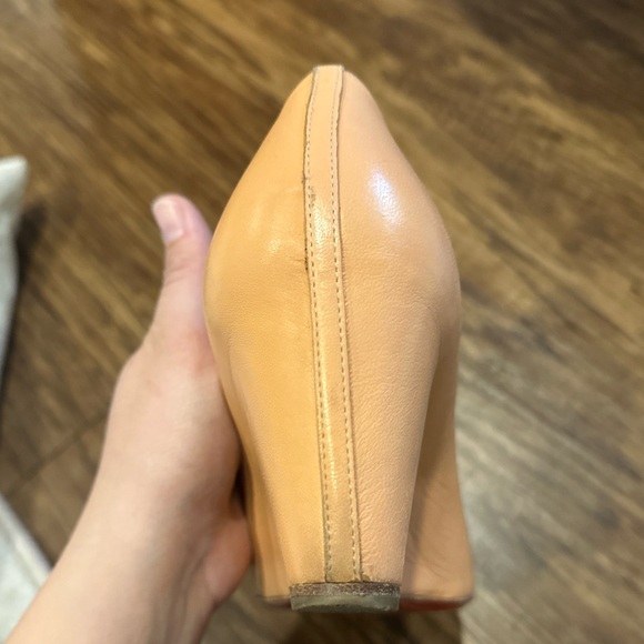 CHRISTIAN LOUBOUTIN Peach Colored Wedge - Picture 8 of 9
